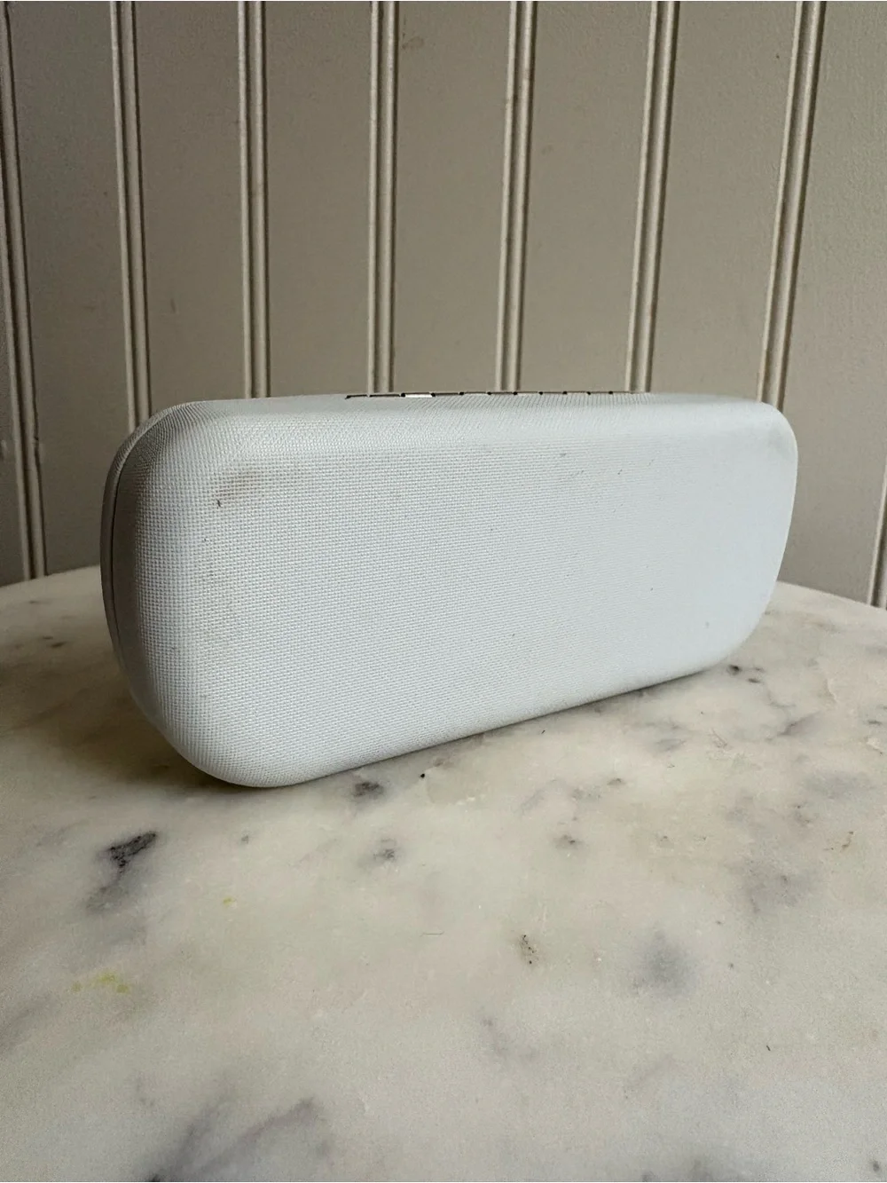 Warby Parker Hard Clamshell Glasses/Sunglasses Case Light Gray Blue Lining Women